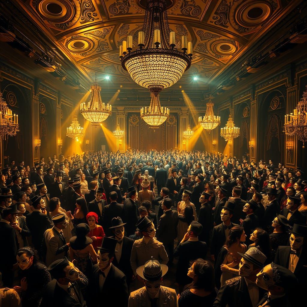 Whimsical Masquerade Ballroom in Opulent Wonderland