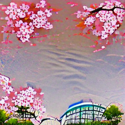 Zen Japanese Garden with Bonsai and Pond