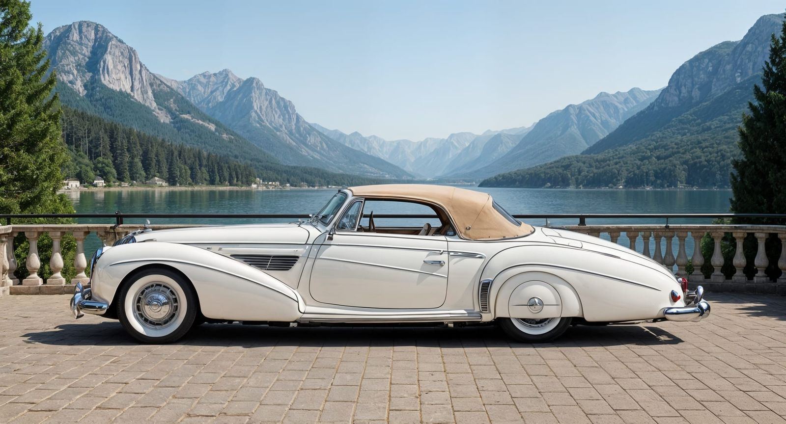 Mercedes Benz 1955 Coupé in Palace Garden