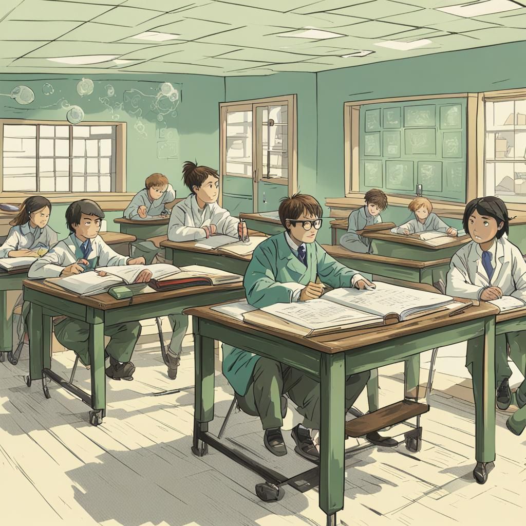 Science Classroom Generated by AI