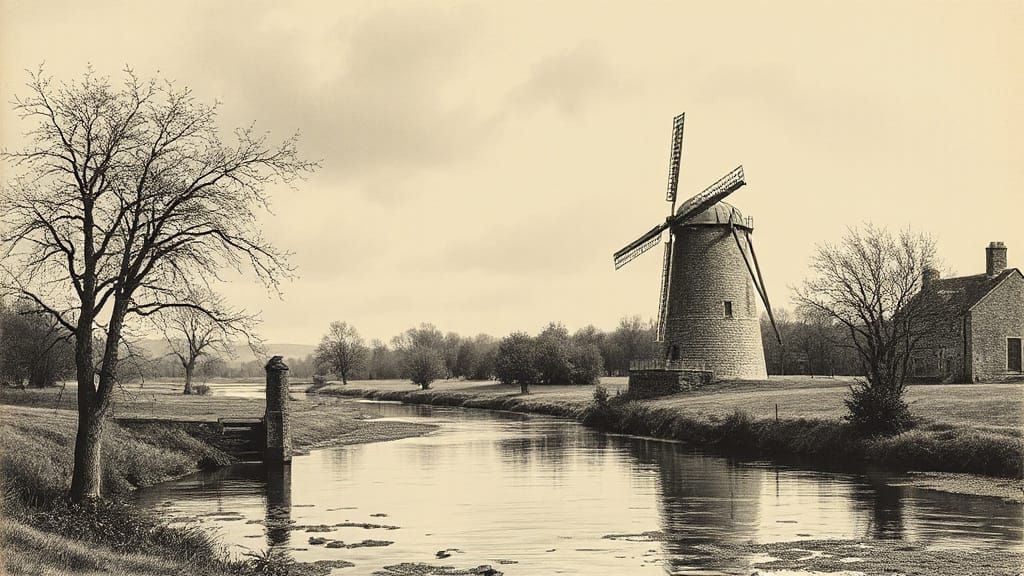 Windmühle am Wasser