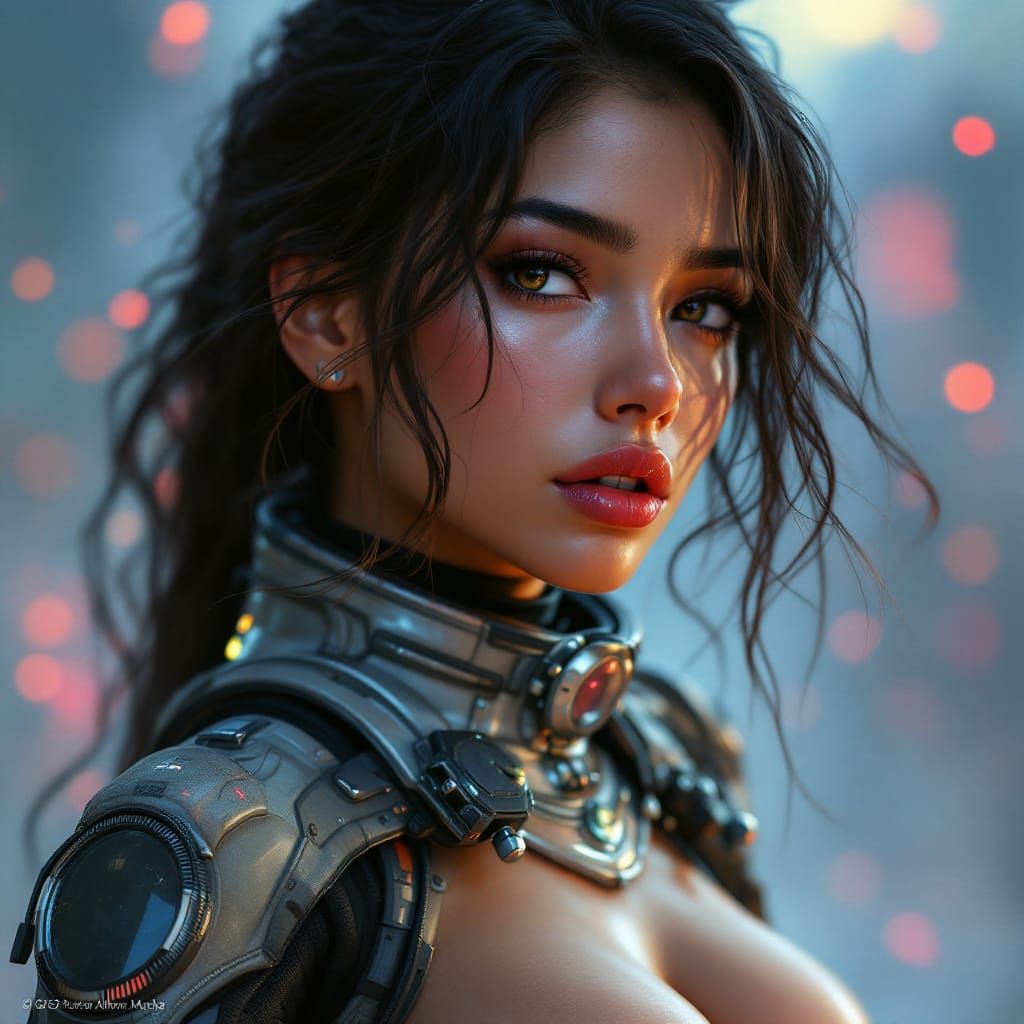 Hyperrealistic Anime Girl in EVA Plugsuit