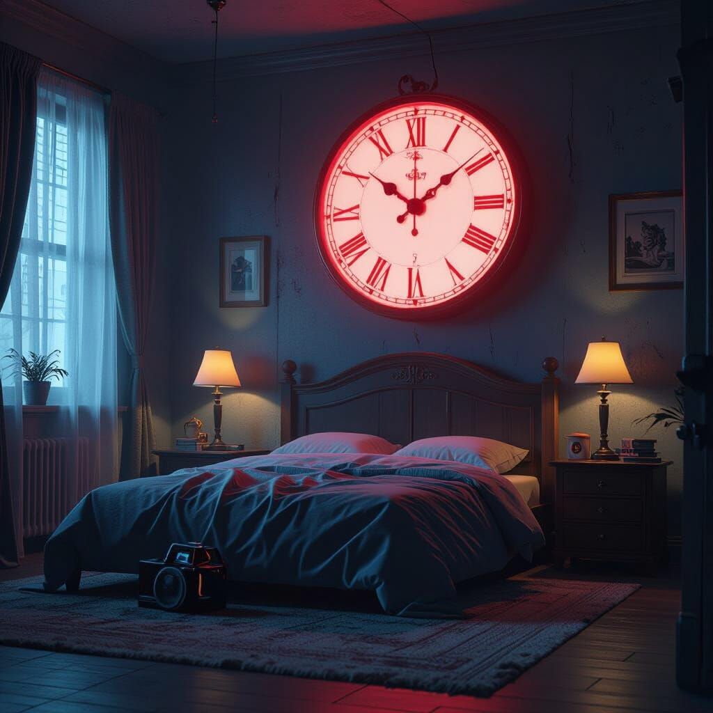 Creepy Dark Room Scene in Trending 3D Style