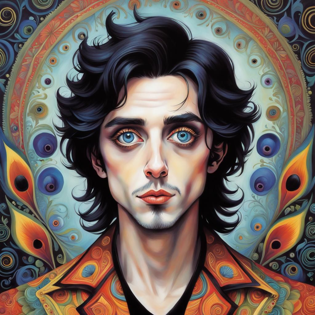 Whimsical Boy Portrait with Detailed Eyes