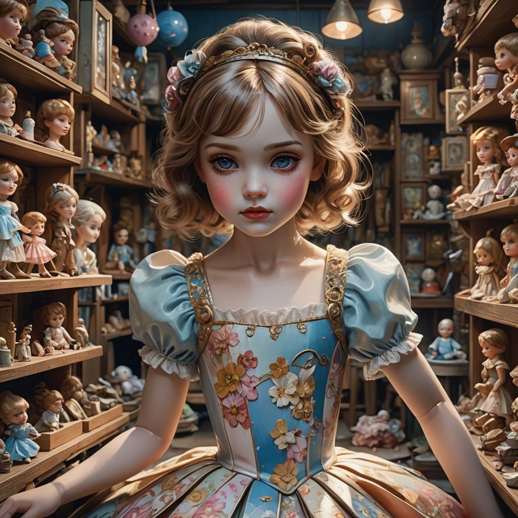 Porcelain Doll in Toy Shop Jigsaw Puzzle