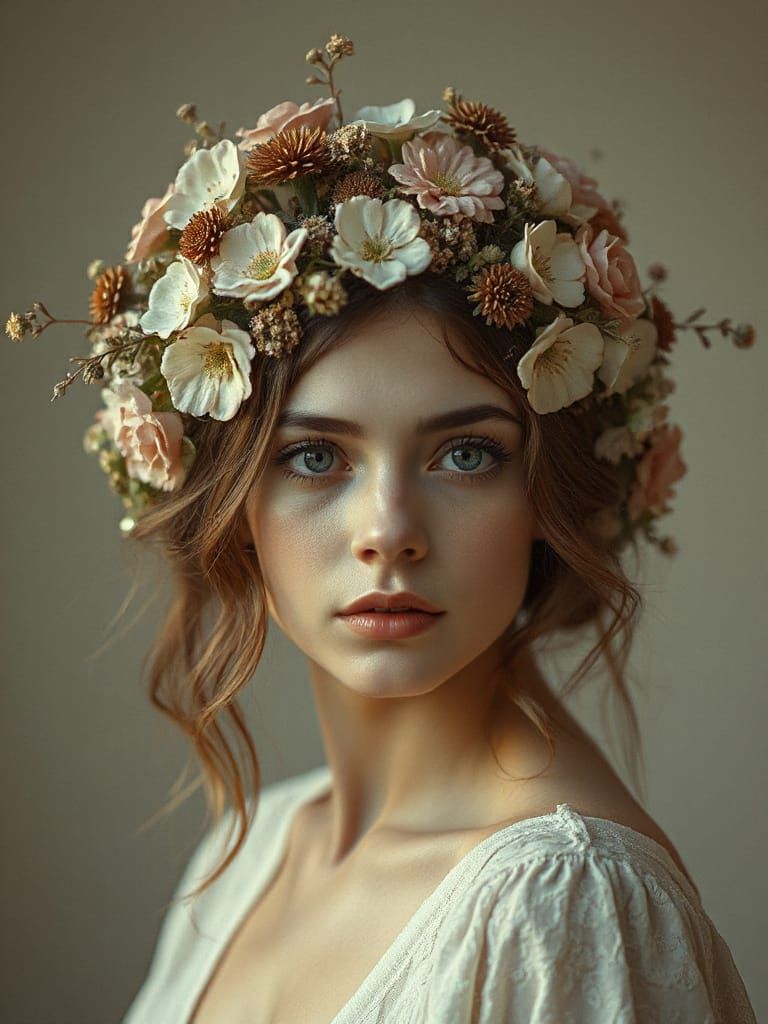 Goddess of Spring in Mystical Bloom