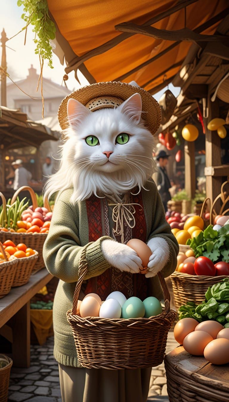 Shopping for bird eggs at the market