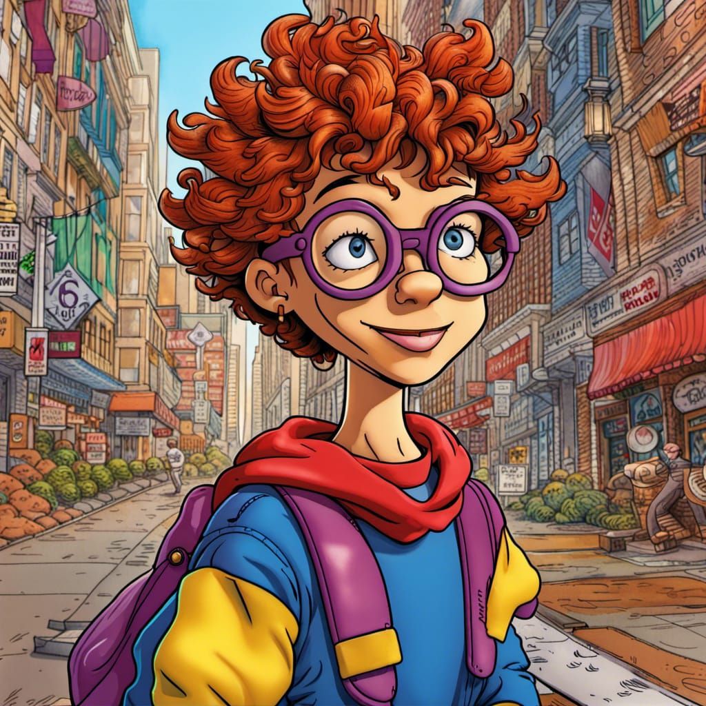 Hyperrealistic Grown-Up Pepper Ann Cartoon