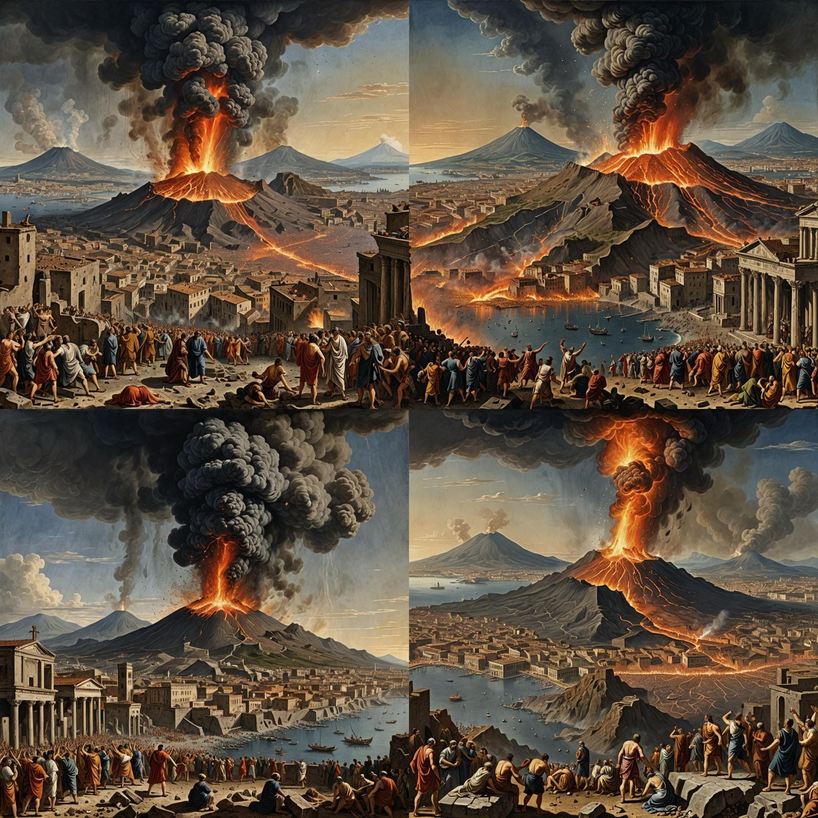 Mount Vesuvius Eruption in AD 79, Naples View
