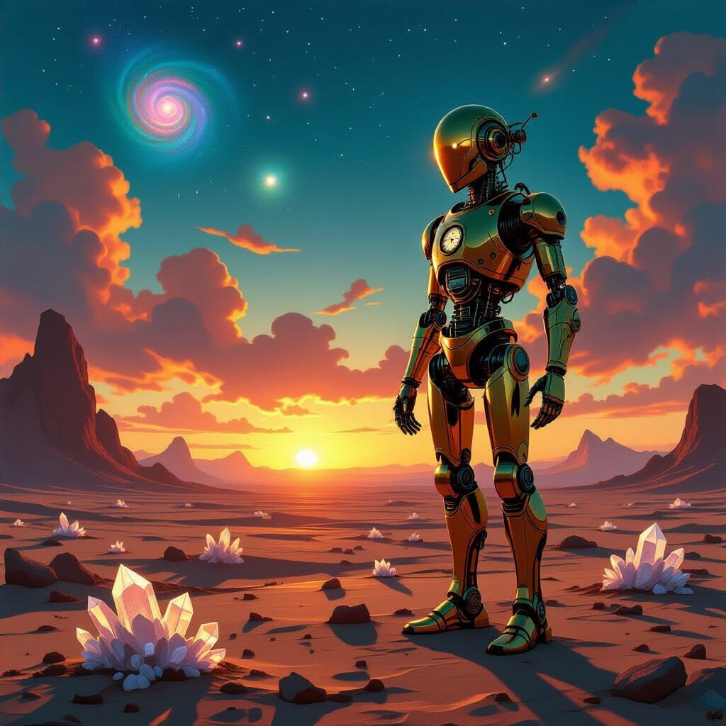 Steampunk Automaton on Alien Planet