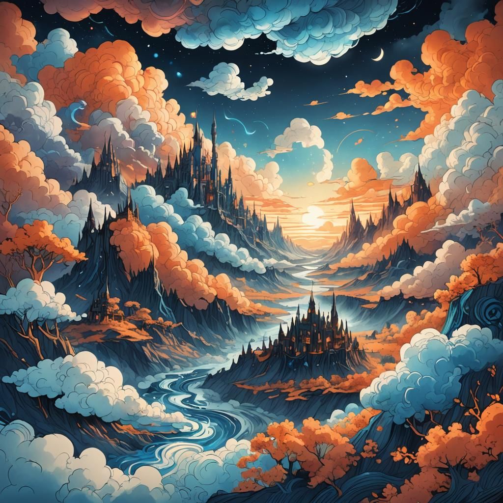 Fantastic World Emerges from Child's Scribble