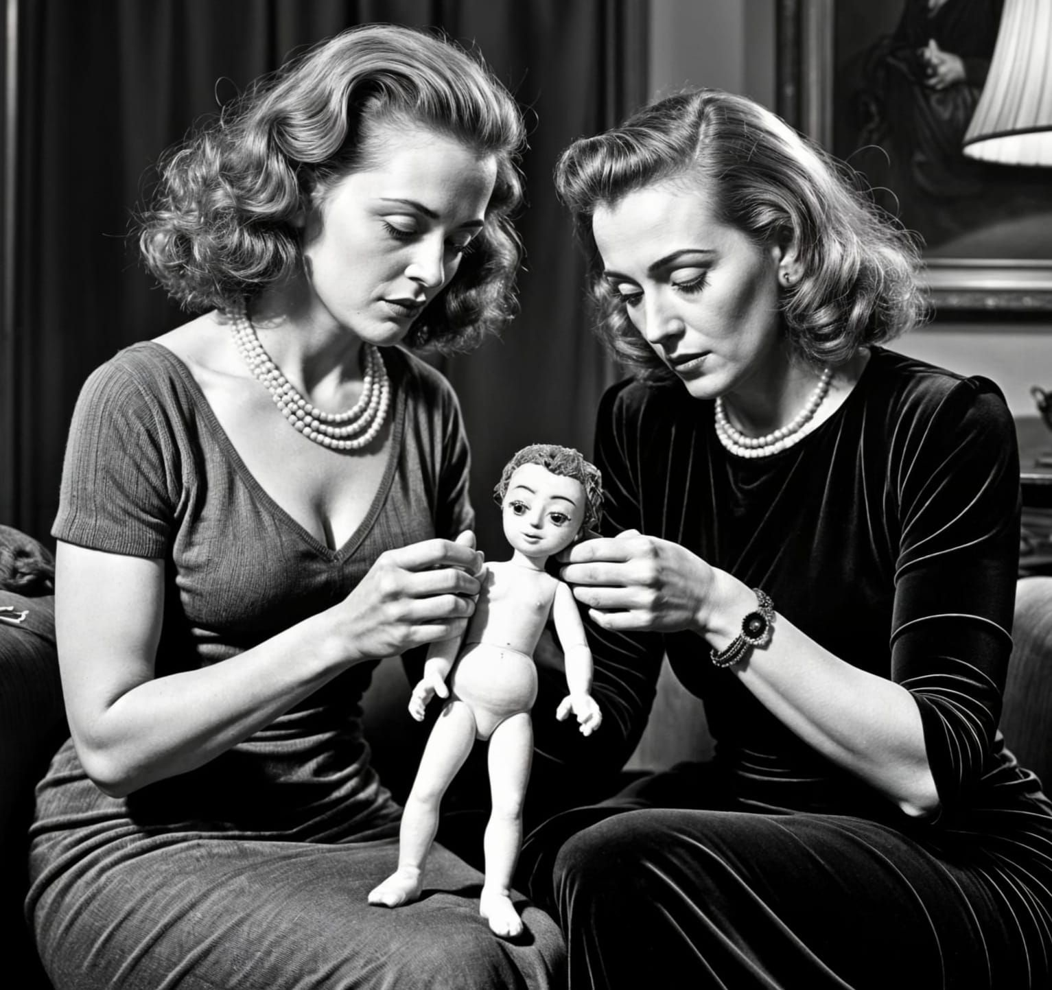 Joan Crawford and Bette Davis Create a Voodoo Doll Together....