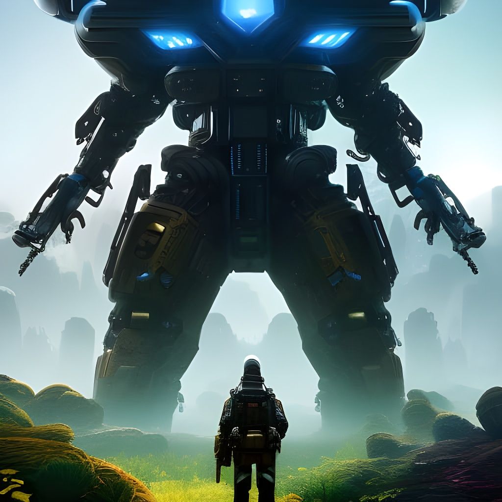 Mushroompunk Soldier in Cybernetic Fungi Armor