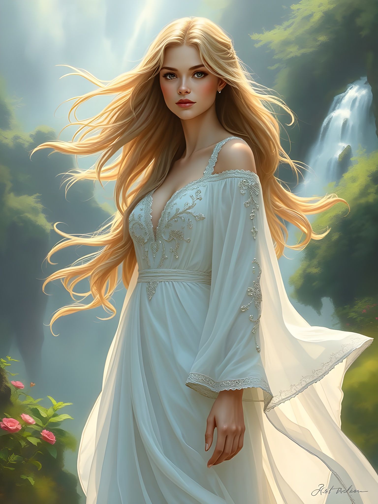 Majestic Goddess in Ethereal Beauty