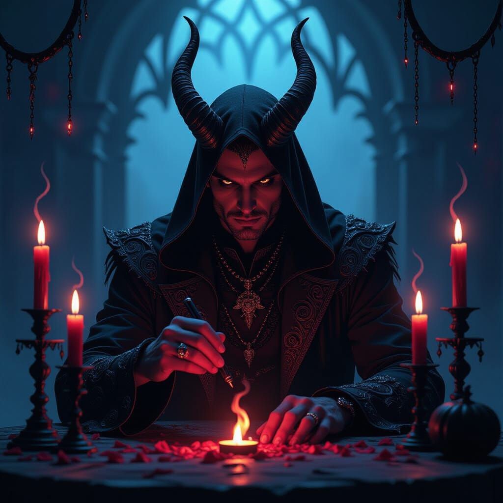 Gothic Lucifer Birthday Party With Spectral Embers