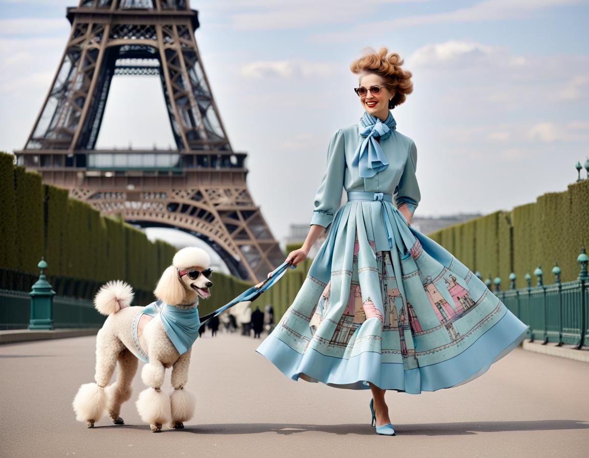 Parisian Fashionista at Eiffel Tower Carousel