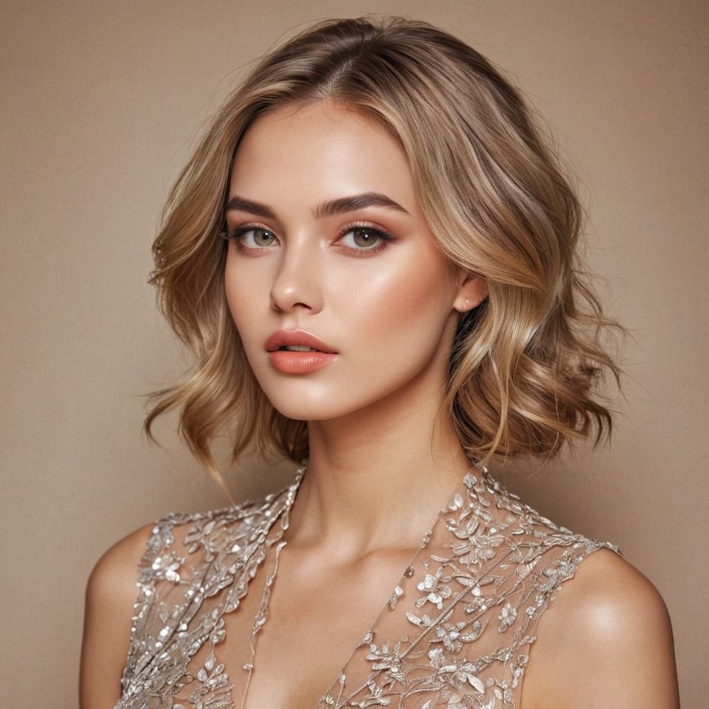 Fashionable Model Girl with Perfect Makeup