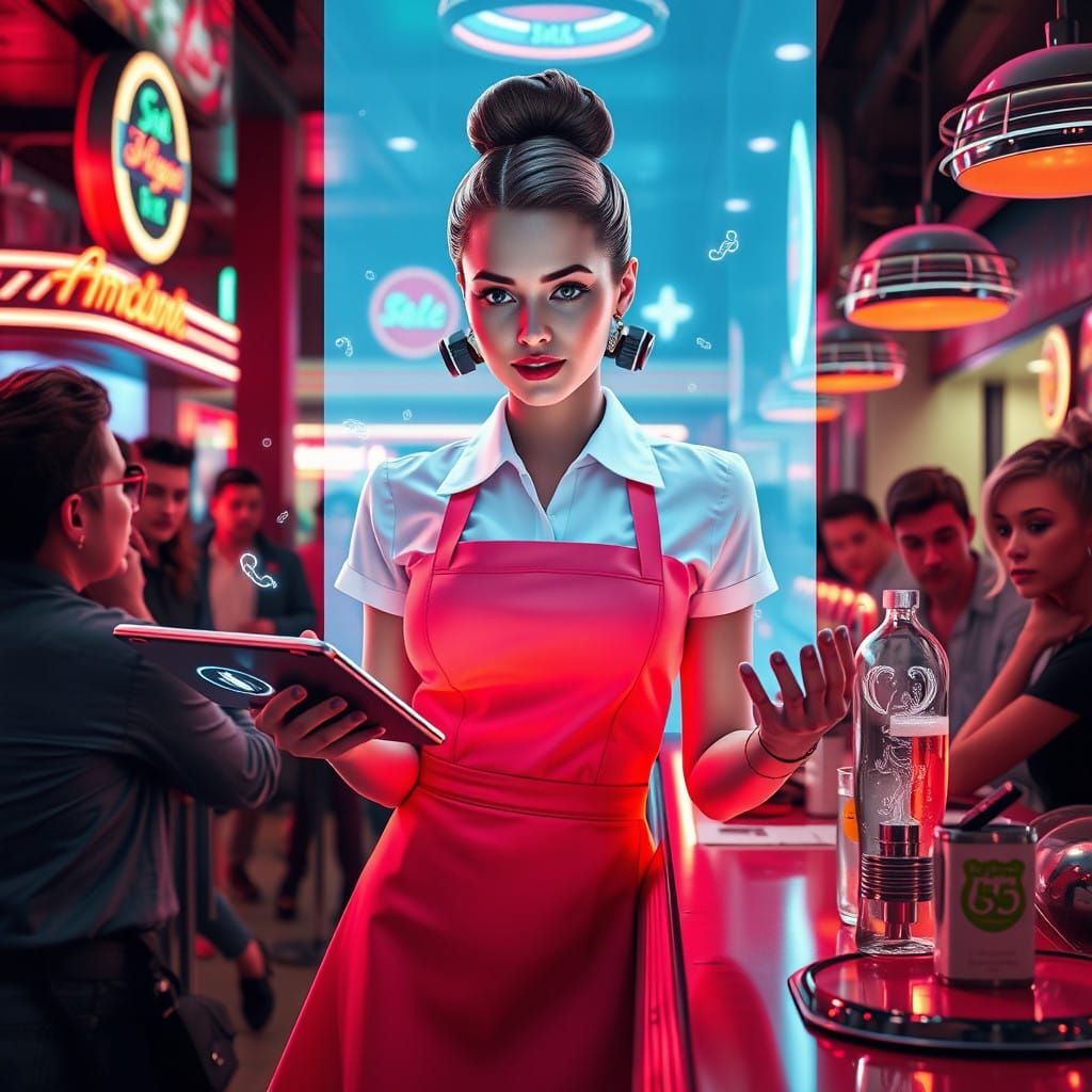 cyborg waitress