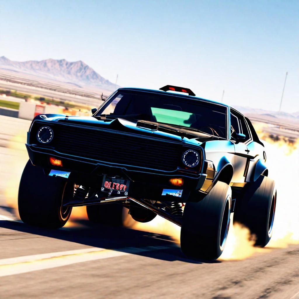 High-Speed Sports Car on Highway