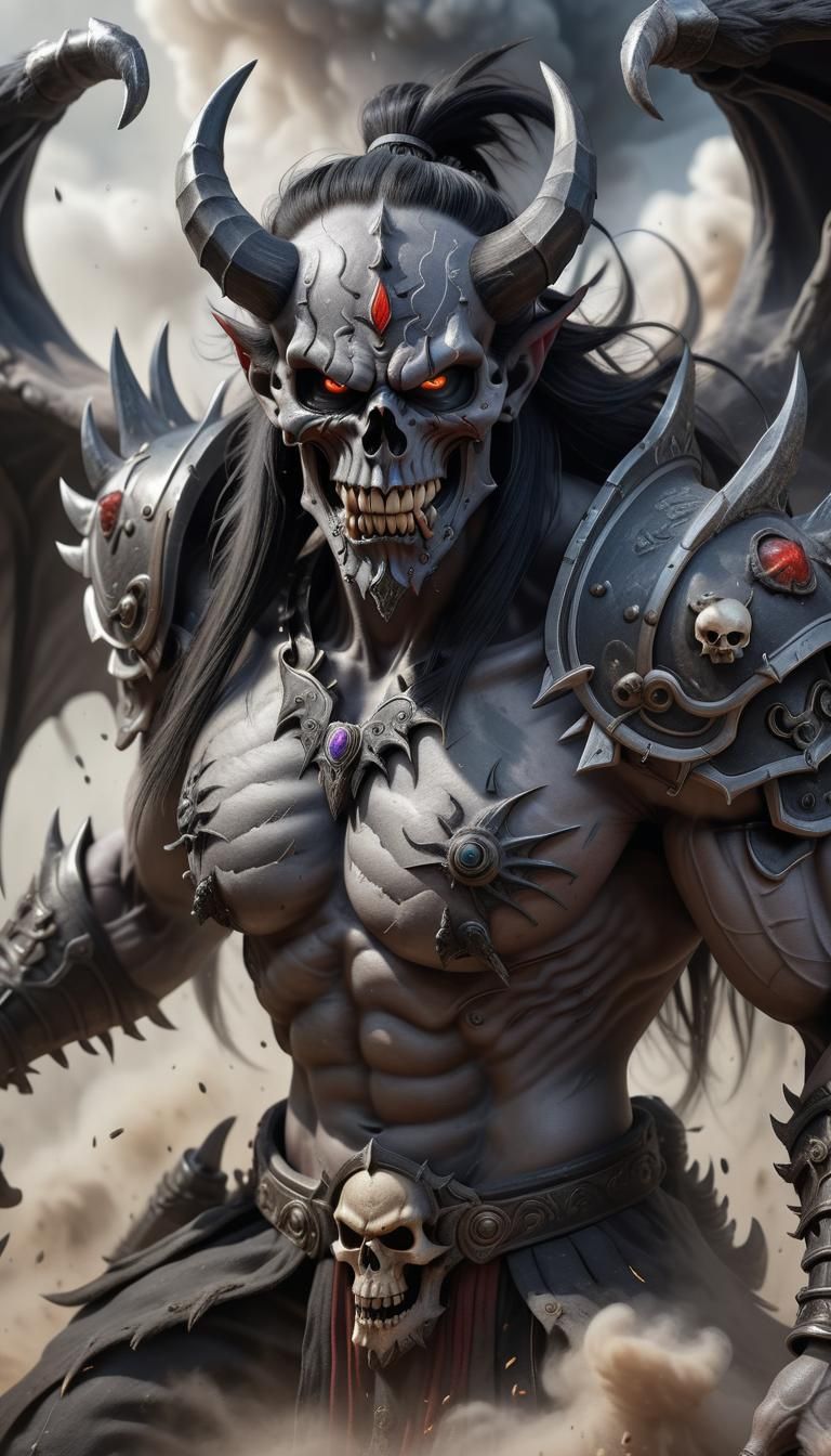 Winged Demon Warrior Emerges in Warcraft Style