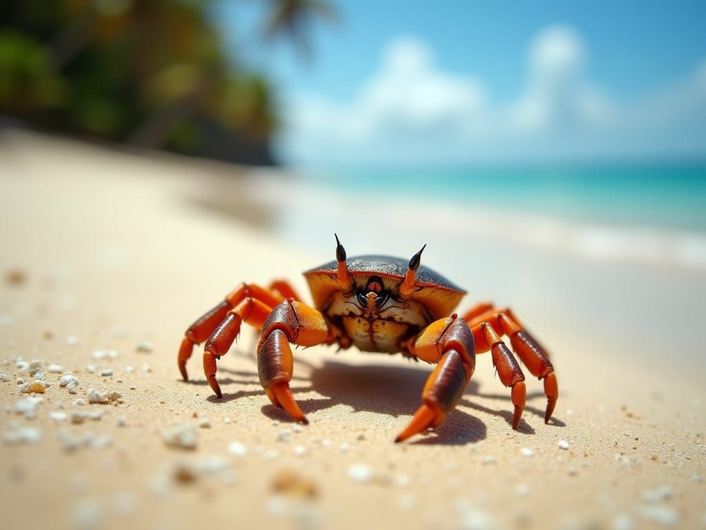 Tropical Beachscape from Worms Eye View