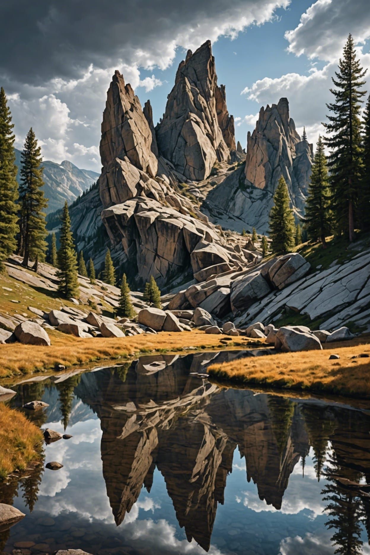 Rocky Mountain Landscape Illusion of Jesus Face