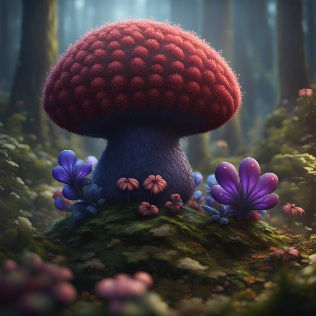 Realistic Vileplume Detailed Matte Painting