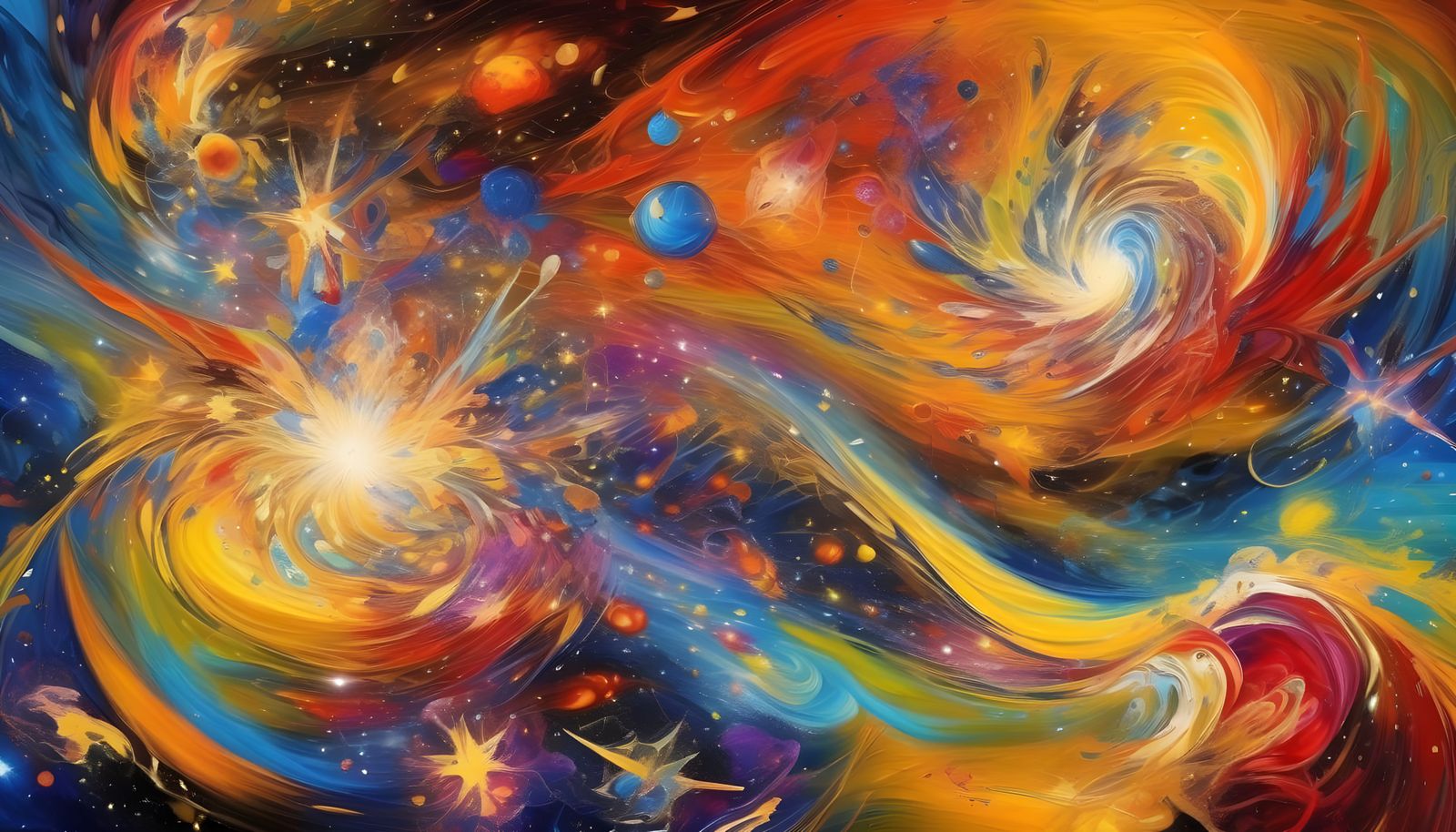 Surreal Starscape: Cosmic Vortex in Tropical Colors