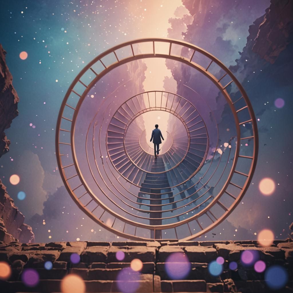 Endless Stairway: Surrealism in Digital Art