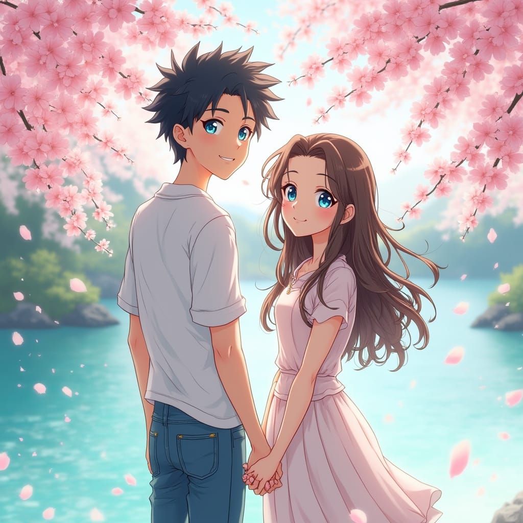 Youthful Love Under Cherry Blossoms