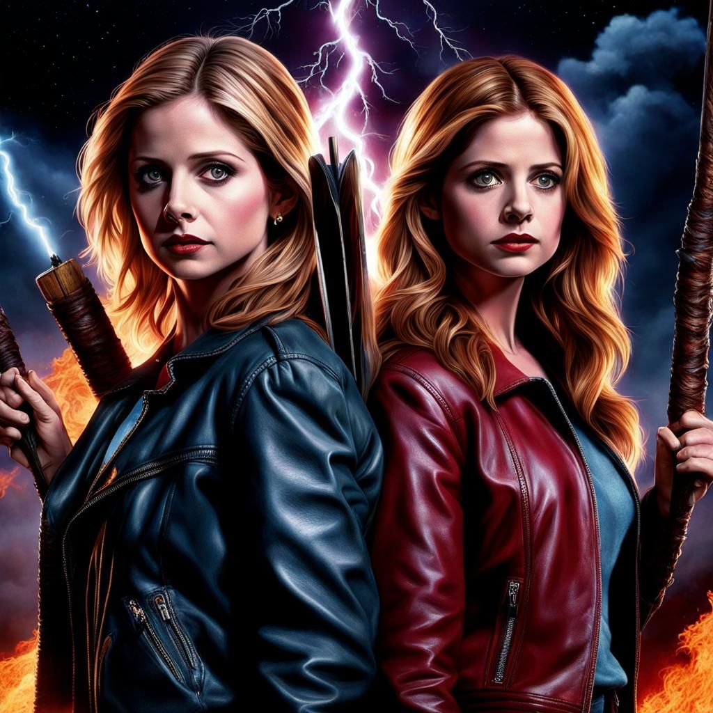 Buffy and Willow: Dark Fantasy Concept Art
