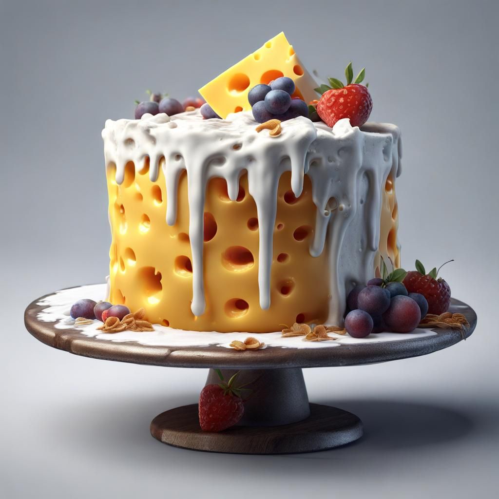 Fantastical Cheese Cake with White Icing