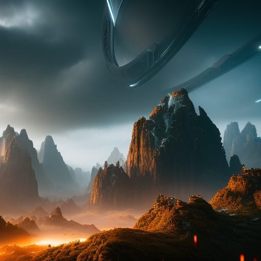 Friendly Alien Race in Hyperrealistic Digital Art