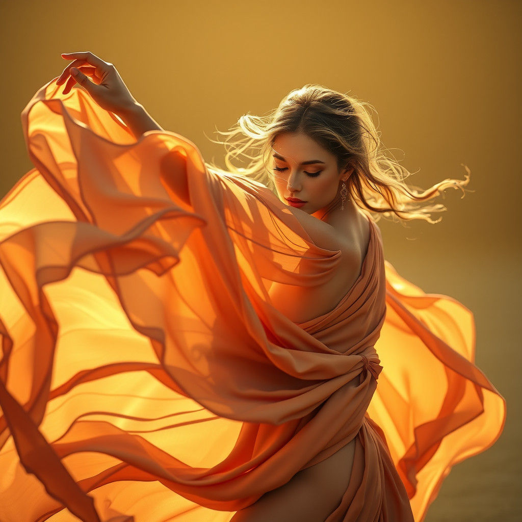 Ethereal Dancer in Golden Summer Light