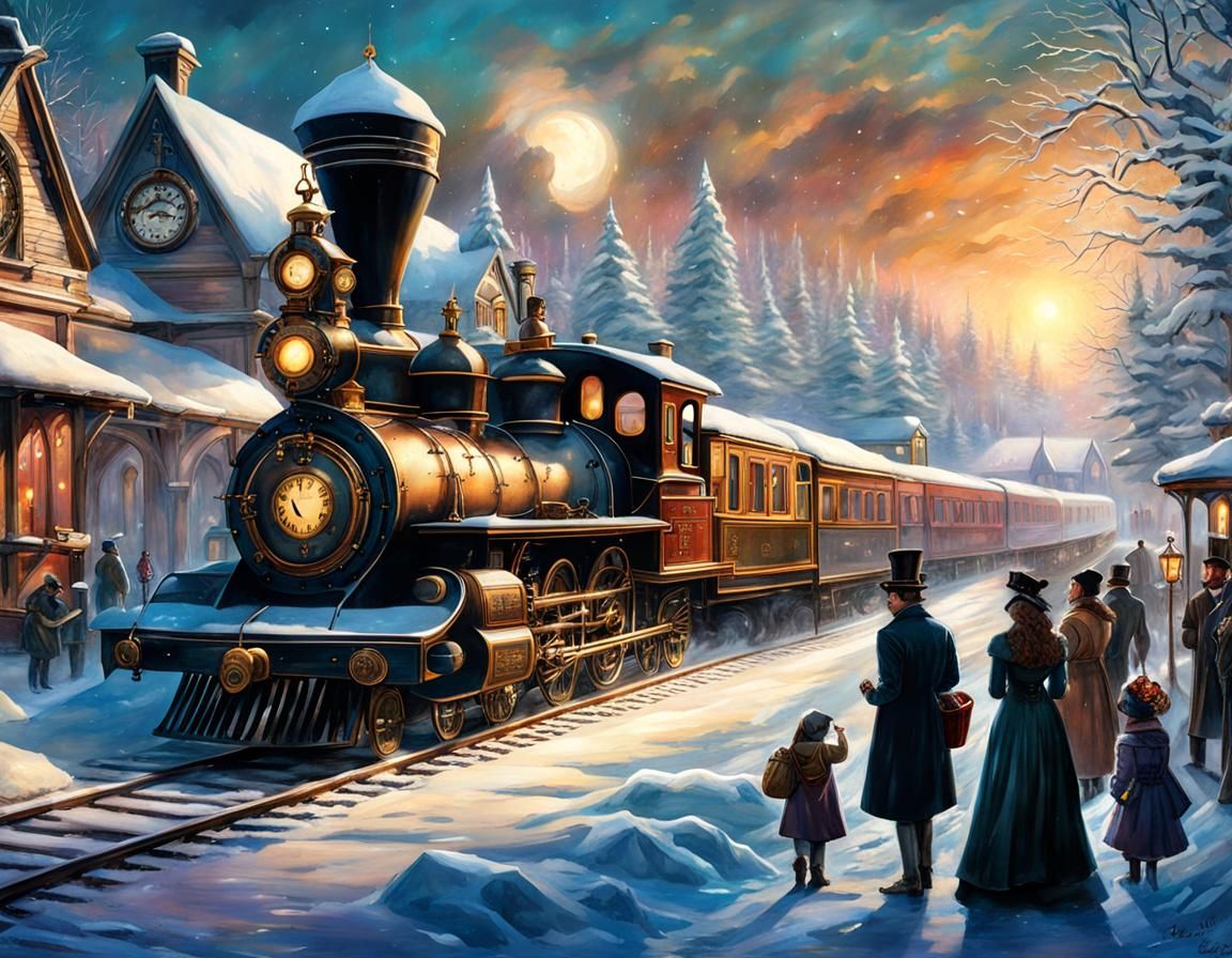 Steampunk Winter Wonderland Railway Station