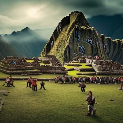 Zombies Attack Machu Picchu: Digital Matte Painting