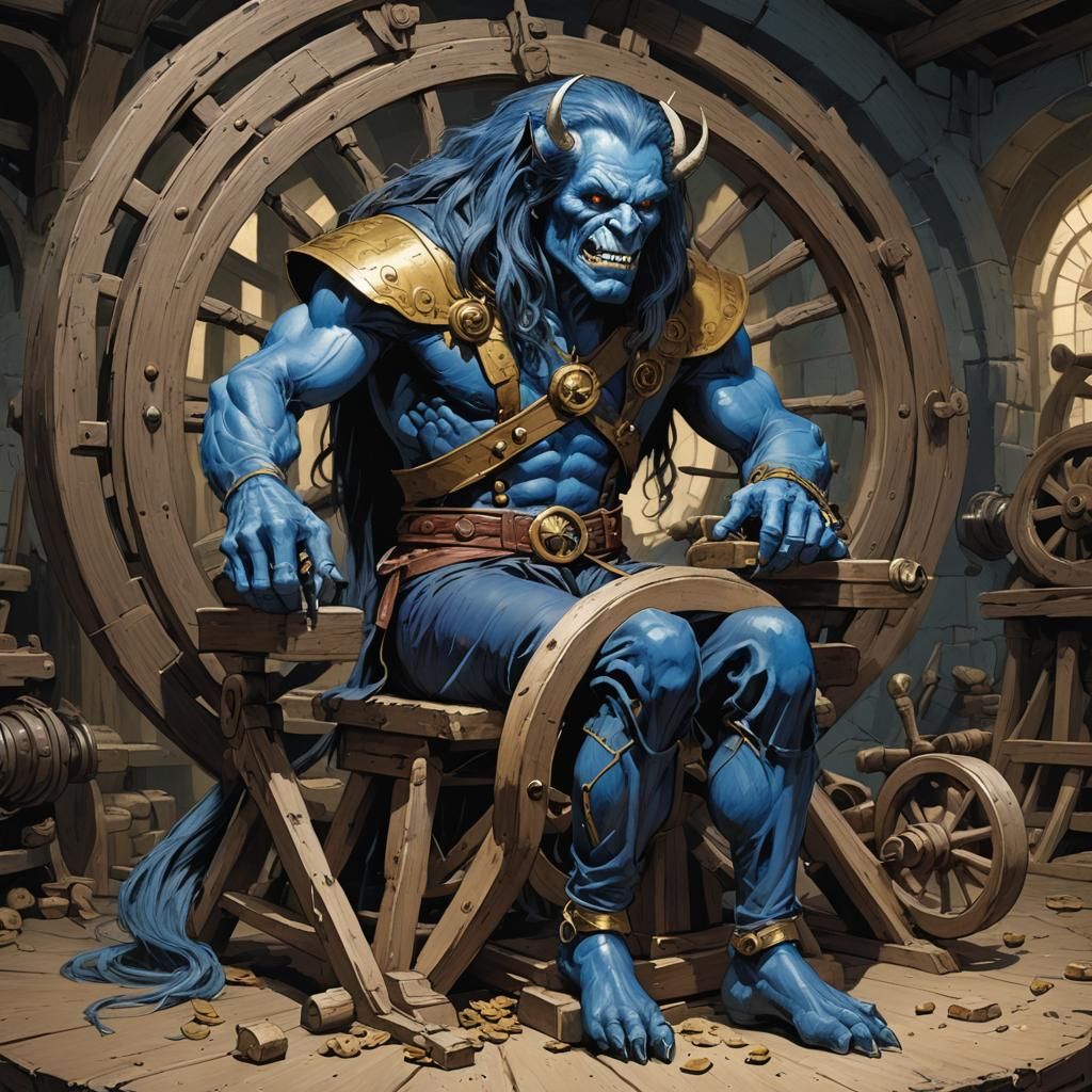 Blue Beast as Rumpelstiltskin Digital Art