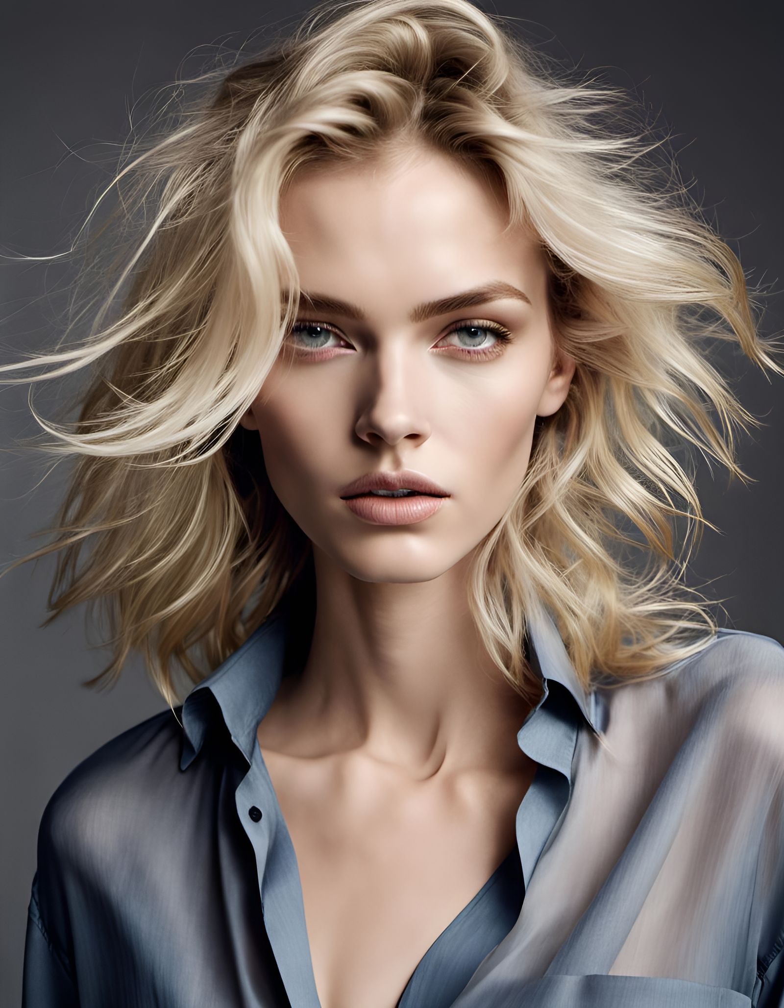 Stunning Model with Edgy Attitude in Demarchelier Style