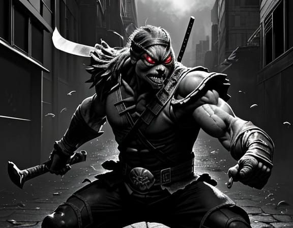 TMNT Heroes Emerge from Shadows in Dark Alleyway