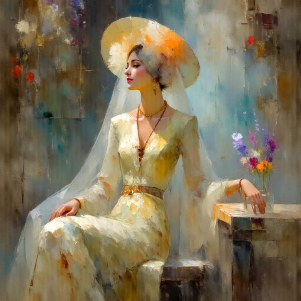 Surreal Phantom Queen Portrait in Starlight Veil