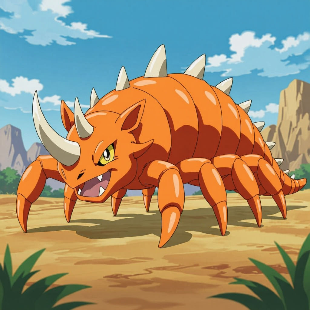 Subterra Tyrannopede: Rhino-Headed Centipede Bakugan