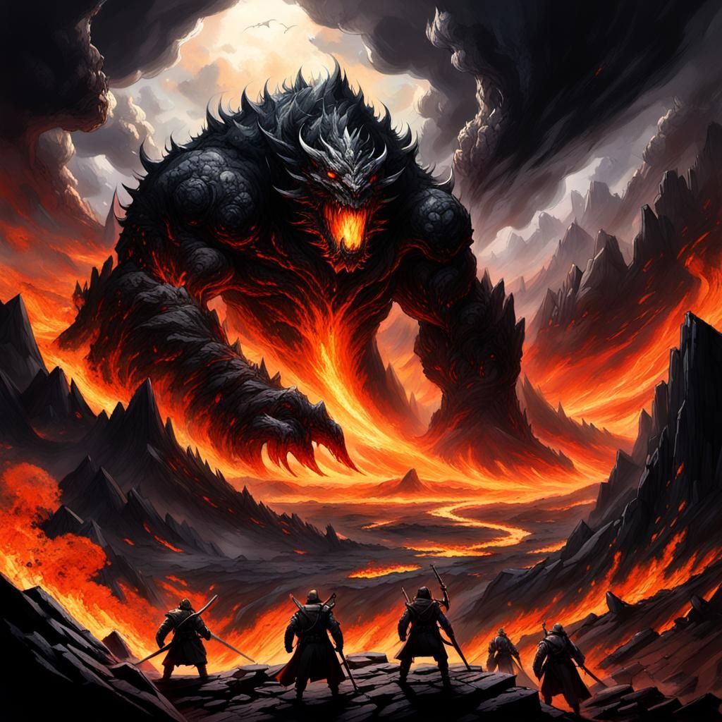 Epic Last Stand on a Fiery Mountain