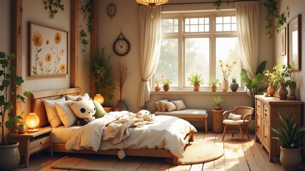 Whimsical Panda Paradise in Cozy Lofi Style
