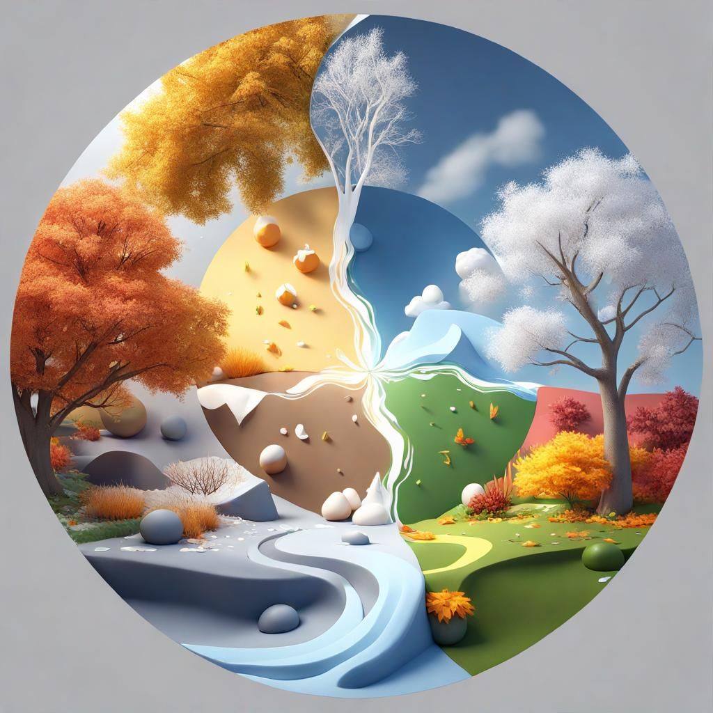 Four Seasons Circular Splash Art