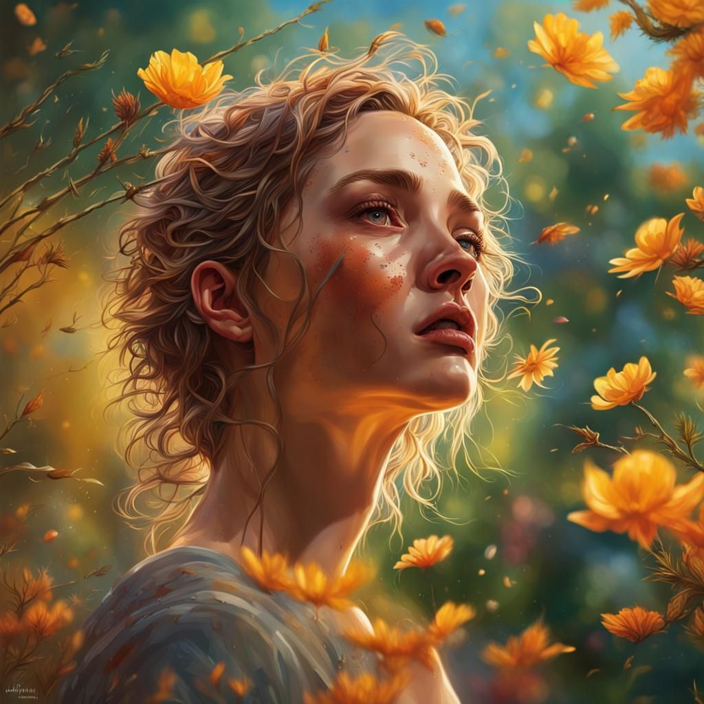 Spring Exults: A Hyperrealistic Splash Art Concept