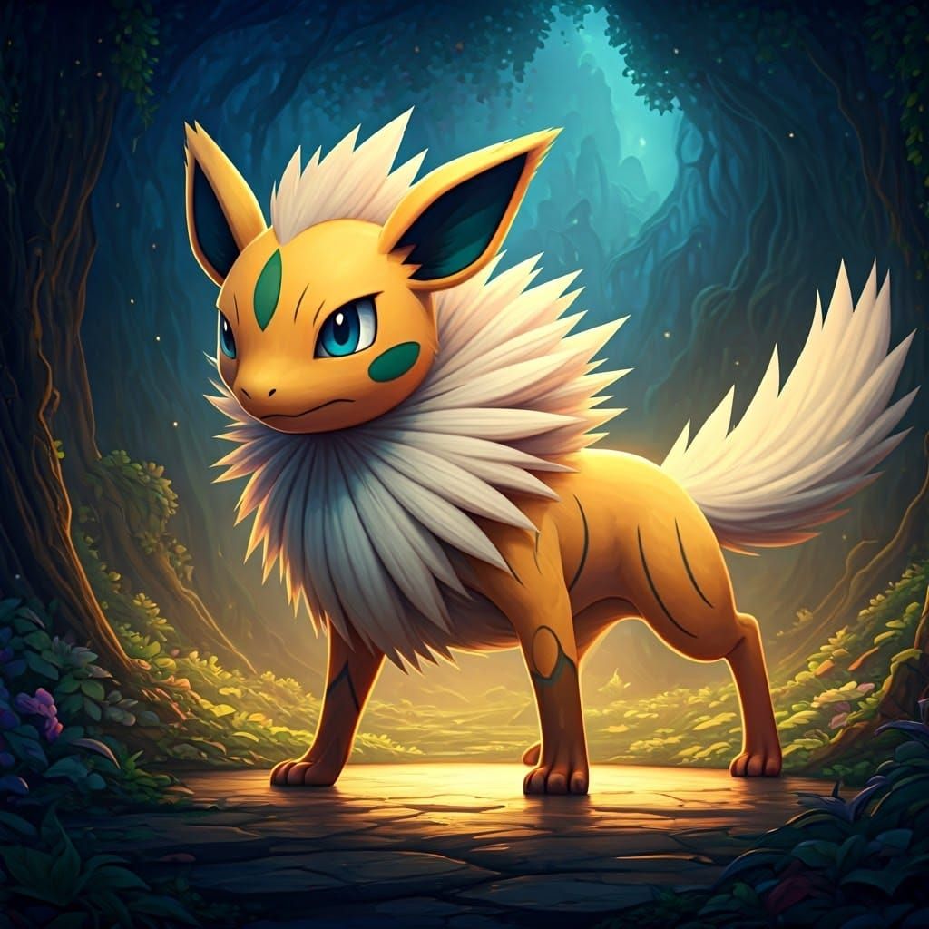 Colorful Pokémon in Whimsical Fantasy Concept Art