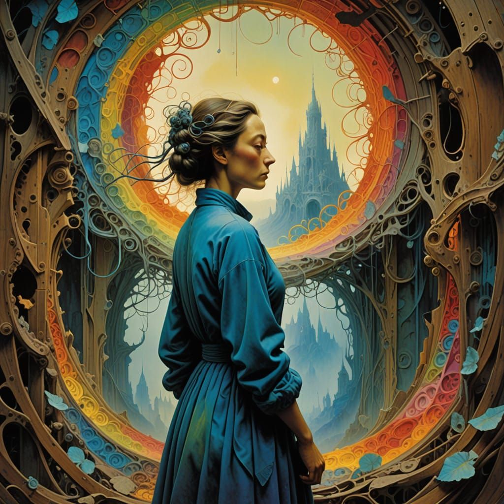 Ethereal Beauty in a Whimsical World of Portals