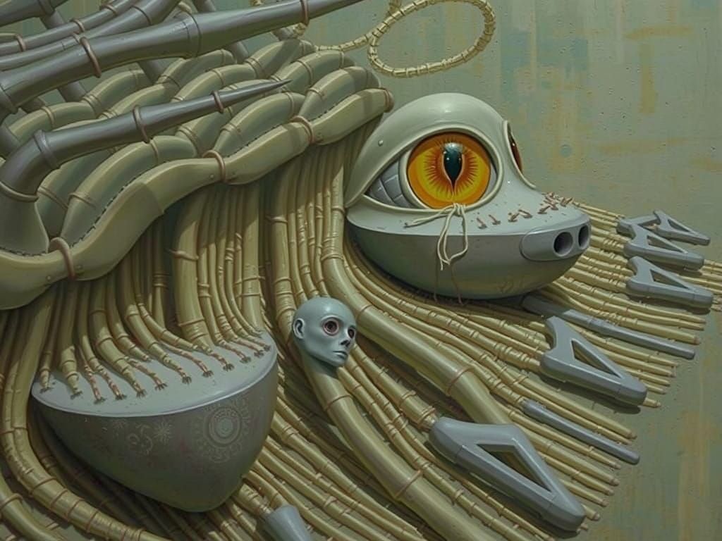 Ethereal Yellow Eyes in a Dreamy Moonlit Scene