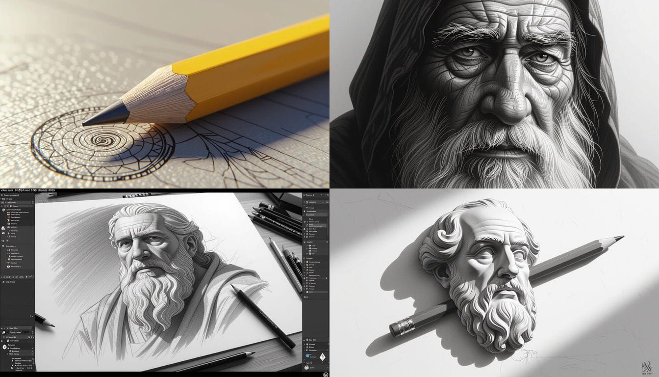 Pencil Drawing with Life Lessons, Trending on Artstation