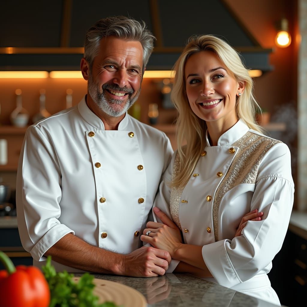 Chefs in Modern Kitchen: Fantasy Concept Art